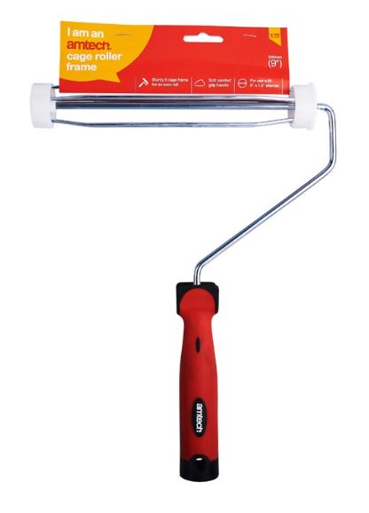 (image for) AMTECH CAGE ROLLER FRAME WITH SOFT HANDLE-9\"\"