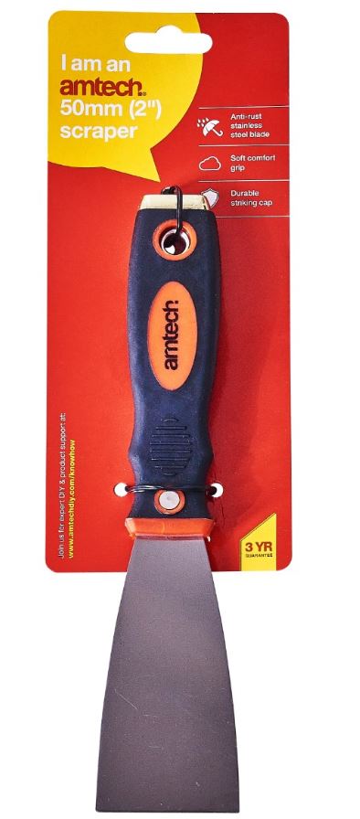 (image for) AMTECH SCRAPER WITH SOFT GRIP HANDLE-2\"\"