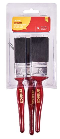 (image for) AMTECH PANIT BRUSH SET -3PC