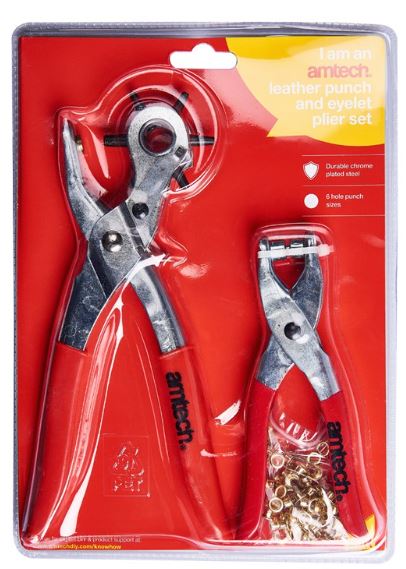 (image for) AMTECH LEATHER PUNCH AND EYELET PLIER SET