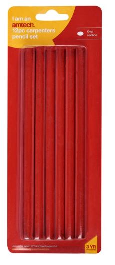 (image for) AMTECH CARPENTER PENCIL SET -12PC
