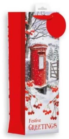 (image for) XMAS POSTBOX BOTTLE BAG