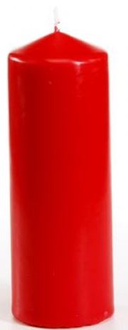 (image for) PAPSTAR PILLAR CANDLE-RED