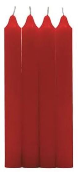 (image for) LUMAR TABLE CANDLE RED 4PK - 180G