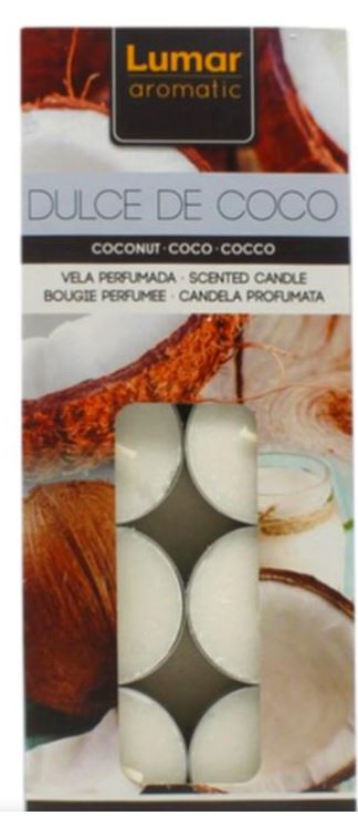 (image for) LUMAR TEALIGHT CANDLE COCONUT - 5-10HR