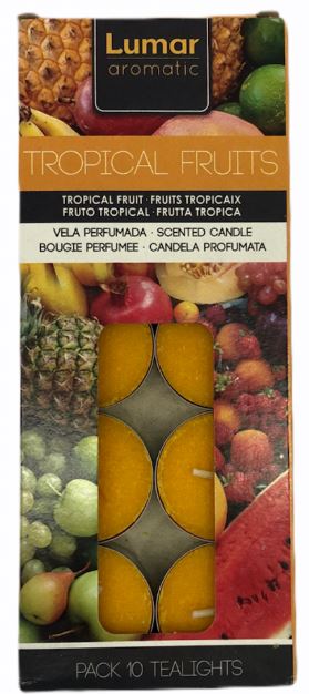 (image for) LUMAR TEALIGHT CANDLE TROPICAL FRUIT -5-10HR