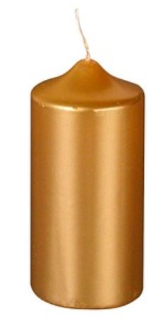 (image for) PAP PILLAR CANDLE GOLD - 60X130