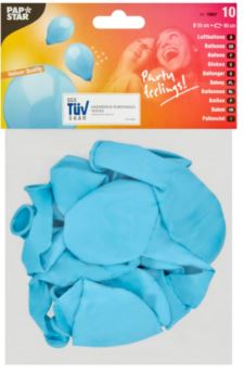 (image for) PAPSTAR BALLOON HELIUM BLUE 10S - 25CM