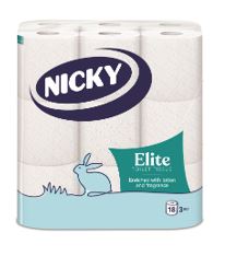 (image for) NICKY Elite Toilet Tissue 18-Roll 3-Ply (18x2) White