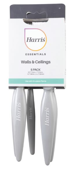 (image for) HARRIS ESSENTIALS WALLS & CEILINGS PAINT BRUSH - 5S - MULTI SIZES