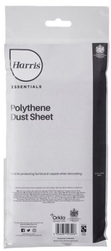 (image for) HARRIS ESSENTIAL DUST SHEET POLYTHENE - 3.7MX2.7M