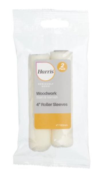 (image for) HARRRIS SERIOUSLY GOOD WOOD WORK STAIN & VARNISH SLEEVE - 4INCHX2S