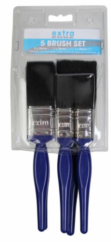 (image for) EXTRA EDGE PAINT BRUSHES - 5PK