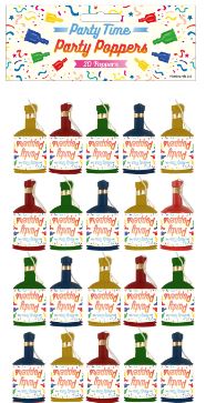 (image for) HEN PARTY POPPERS HOLO M/COLOU