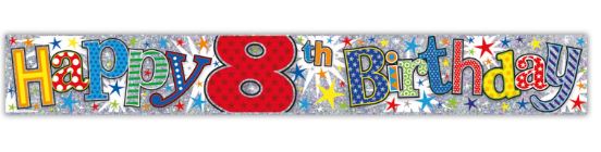 (image for) SEL B/DAY BANNER AGE 8 BOY