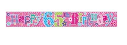 (image for) SEL B/DAY BANNER AGE 65 FEMALE
