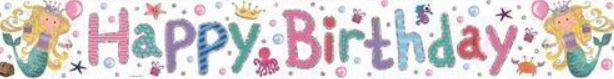 (image for) SEL B/DAY BANNER MERMAID