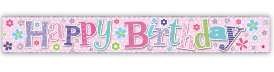 (image for) SEL B/DAY BANNER H/BDAY FLOWER