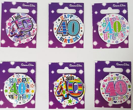 (image for) SEL B/DAY BADGES- 40TH B'DAY