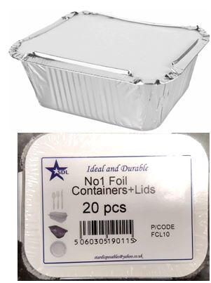(image for) SDL FOIL CONTAINER+LID 20S