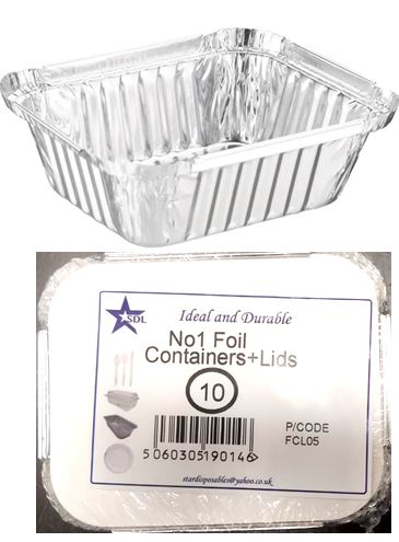 (image for) SDL FOIL CONTAINER+LID 10S