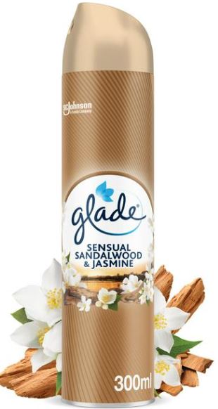 (image for) GLADE ESSENCE AEROSOL SANDAL & JASMINE - 300ML