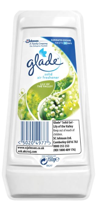 (image for) GLADE SOLID AIR FRESHENER LILY OF VALLEY - 150G