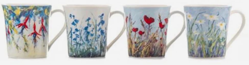 (image for) DUNLEVY MUG FLOWER DESIGN ASST