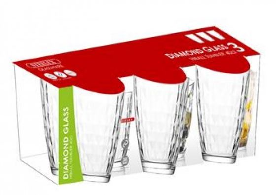 (image for) STEELEX DIAMOND GLASS TUMBLER