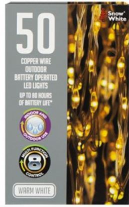 (image for) XMAS COP/WIRE LIGHT OUTDOORW/W