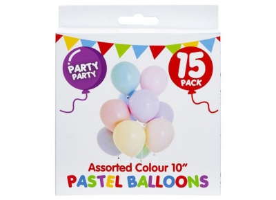 (image for) PMS PASTEL BALLOONS ASST 15S