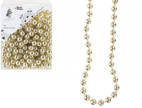 (image for) XMAS BEAD GARLAND GOLD