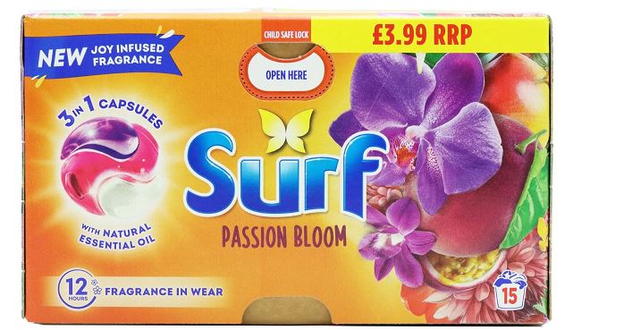 (image for) SURF 3IN1 CAPS PA/BLOOM PM3.99 15 WASHES