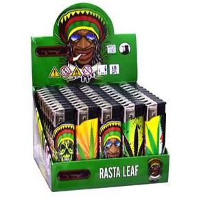 (image for) GSD LIGHTER ELECTRO RASTA LEAF