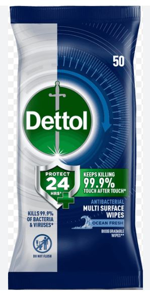 (image for) DETTOL WIPES ANTI BACTERIAL MULTI SURFACE - 80S