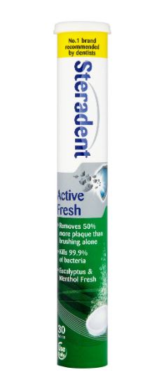 (image for) STERADENT TAB ACTIVE FRESH - 30S