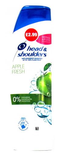 (image for) HEAD&SHOULDERS SHAMPOO APPLE FRESH PM2.99 - 250ML
