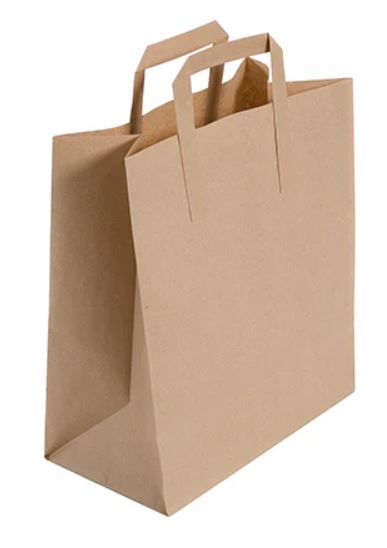 (image for) UNI TAKEAWAY BAG+HANDLE BROWN