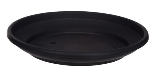 (image for) POT SAUCER VENETIAN ROUND BLACK - 20CM