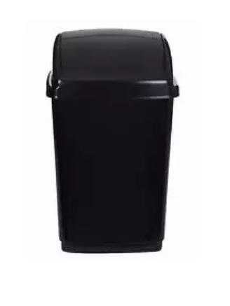 (image for) SWING TOP BIN 10 LIT BLACK