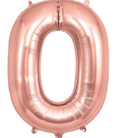 (image for) OT FOIL BALLOON NO.0 ROSE GOLD
