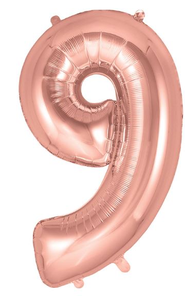 (image for) OT FOIL BALLOON NO.9 ROSE GOLD