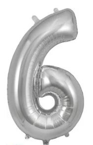 (image for) OT FOIL BALLOON NO.6 SILVER