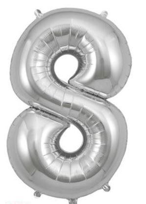 (image for) OT FOIL BALLOON NO.8 SILVER