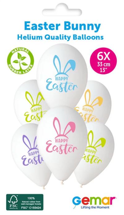 (image for) GEMAR PRINTED BALLOONS HAPPY EASTER 6S - 13\"\"