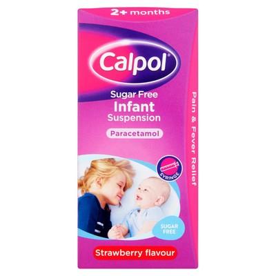 (image for) CALPOL SUGAR FREE BOTTLE+SYRINGE 2+MONTHS - 100ML