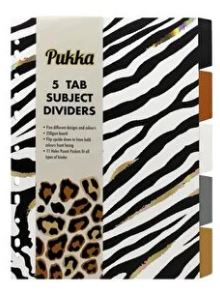 (image for) PUKKA 5 TAB SUBJECT DIVIDERS ASSORTED - A4