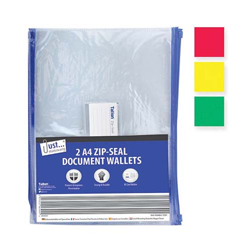 (image for) Tallon Zip Top Document Wallets - A4