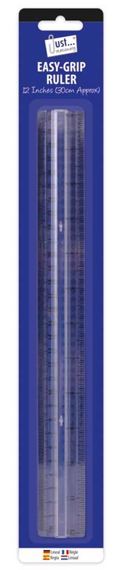 (image for) Tallon Easy Grip Clear plastic Ruler - 30CM