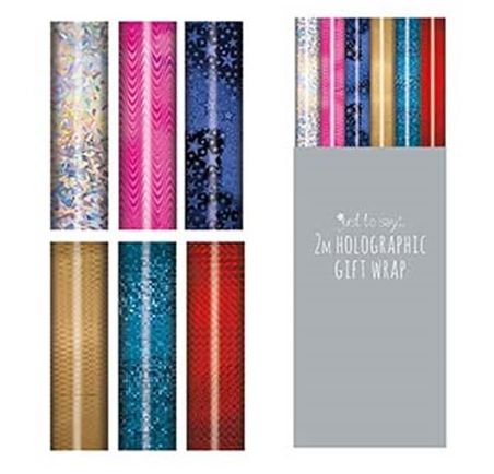 (image for) Tallon Holographic Gift Wrap Assorted - 2METRE